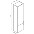 Kép 5/5 - RAVAK Clear II SB 40 faliszekrény - balos