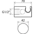 Kép 3/3 - RAVAK fali zuhanytartó és csatlakozó