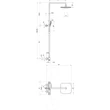 Kép 6/6 - RAVAK Flat termosztátos zuhanyoszlop szettel, fekete