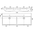 Kép 2/2 - RAVAK Flat Duo 1200 mosdó