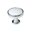 Kép 1/3 - SAPHO fém fogantyú, átm. 30 mm, króm/fehér