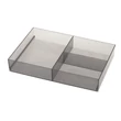 Kép 1/2 - SAPHO műanyag rendező fiókba, 202×50×302 mm, füstszínű