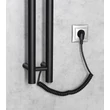 Kép 3/5 - SAPHO Papinado elektromos törölközőszárító radiátor, 109×1200 mm, 40 W, matt fekete