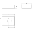Kép 6/7 - TONEB Formigo beton mosdó, 47,5×14×36,5 cm, világos szürke