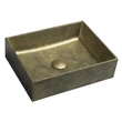 Kép 1/7 - TONEB Formigo beton mosdó, 47,5×14×36,5 cm, arany