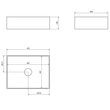 Kép 6/6 - TONEB Formigo beton mosdó, 47,5×14×36,5 cm, fehér