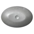 Kép 2/7 - TONEB Formigo beton mosdó, 60×14,5×40,5 cm, ezüst