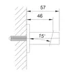 Kép 3/3 - SAPHO Jumper fali fix kézizuhanytartó, króm