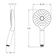 Kép 5/5 - SAPHO kézi masszázszuhany, forgatható, 3 funkciós, átm.: 120 mm, ABS/króm