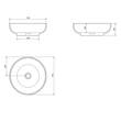 SAPHO Rondane pultra szerelhető kerámia mosdó, túlfolyó nélkül, 40×13,5 cm
