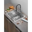 Kép 5/7 - SAPHO Epic beépíthető mosogatótálca, 54×48×20 cm, inox
