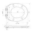 Kép 9/9 - SAPHO Adina WC-ülőke, Soft Close, inox pántok, Easy Take, duroplast/fehér