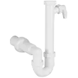 Kép 1/2 - Csőszifon 6/4", egymedencés, leeresztőszelep nélkül, mosógép csatlakozóval, Ø50 mm-es elfolyással