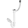 Kép 1/2 - Csőszifon 6/4", egymedencés, túlfolyóval, leeresztőszeleppel, Ø50 mm-es elfolyással