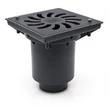Kép 1/2 - Kültéri víznyelő öntöttvas ráccsal, 160 mm-es függőleges elfolyású