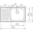Kép 2/2 - TEKA Classic 86 1B 1D (45) MAX mosogatótálca, balos
