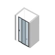 Kép 2/6 - VARIOGLASS Omega 1 tolóajtó - matt fekete