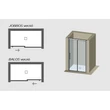 Kép 3/6 - VARIOGLASS Omega 1 tolóajtó - matt fekete