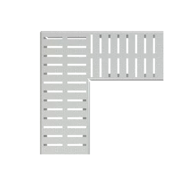 ALCA sarok drén folyóka rács 100 mm, horganyzott acél
