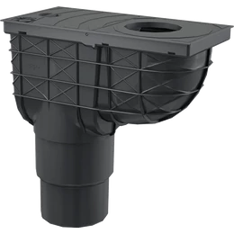 ALCA univerzális esővíz elvezető 300×155/125/110 mm, függőleges, fekete