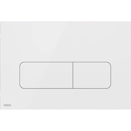 ALCA Moon-White nyomólap a falsík alatti szerelési rendszerekhez, rozsdamentes-fehér fényes ALCA Moon-White nyomólap a falsík alatti szerelési rendszerekhez, rozsdamentes-fehér fényes