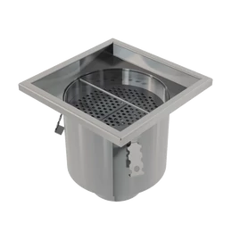 ALCA ipari rozsdamentes pontlefolyó 200×200, AISI 304