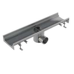 ALCA ipari rozsdamentes rácsos lefolyó folyamatos, 250×250-210, AISI 316L