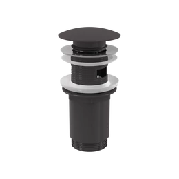 ALCA CLICK/CLACK mosdó leeresztő 5/4" túlfolyóval, fémből, nagy dugóval, GUN METAL-szálcsiszolt matt ALCA CLICK/CLACK mosdó leeresztő 5/4" túlfolyóval, fémből, nagy dugóval, GUN METAL-szálcsiszolt matt