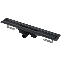 ALCA APZ1BLACK zuhanyfolyóka peremmel perforált rácsokhoz, fekete-matt ALCA APZ1BLACK zuhanyfolyóka peremmel perforált rácsokhoz, fekete-matt