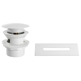 AQUALINE klik-klak kádlefolyó, nagy dugóval, 5/4", 10-40 mm, 60 mm, fehér AQUALINE klik-klak kádlefolyó, nagy dugóval, 5/4", 10-40 mm, 60 mm, fehér