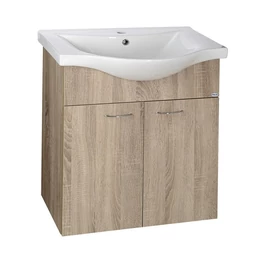 AQUALINE Keramia Fresh mosdótartó szekrény, 60,5×74×34 cm, platina tölgy AQUALINE Keramia Fresh mosdótartó szekrény, 60,5×74×34 cm, platina tölgy