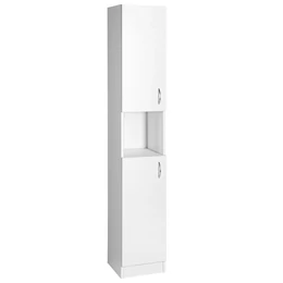 AQUALINE Simplex Eco állószekrény, 30×180×30 cm, matt fehér