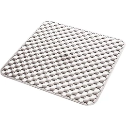 AQUALINE Geo fürdőszobai szőnyeg csúszásgátlóval, zuhanyfülkébe, 530×530 mm, fehér