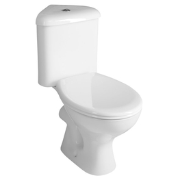 AQUALINE Clifton sarok kombi WC hátsó kifolyású, tartállyal, ülőke nélkül