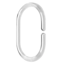 AQUALINE függönytartó karika, 12 db/csomag, transzparent/műanyag