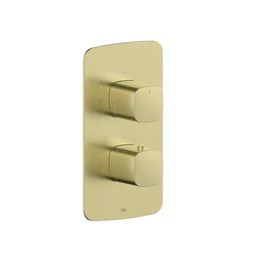 KFA ARMATURA Malaga termosztátos falsík alatti csaptelep, szálcsiszolt light gold KFA ARMATURA Malaga termosztátos falsík alatti csaptelep, szálcsiszolt light gold