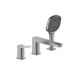 KFA ARMATURA Malaga 3-lyukas peremre szerelhető kádcsaptelep, gun metal