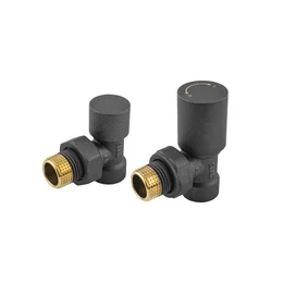 KFA ARMATURA Komfort Pro sarok radiátorszelep szett 1/2", grafit KFA ARMATURA Komfort Pro sarok radiátorszelep szett 1/2", grafit