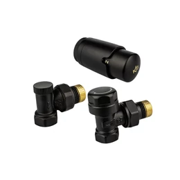 KFA ARMATURA Komfort Pro sarok termosztát szett, fekete KFA ARMATURA Komfort Pro sarok termosztát szett, fekete