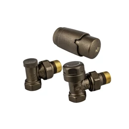 KFA ARMATURA Komfort Pro sarok termosztát szett, réz KFA ARMATURA Komfort Pro sarok termosztát szett, réz
