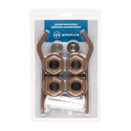 KFA ARMATURA 1"×1/2" radiátor szerelési egységcsomag, réz KFA ARMATURA 1"×1/2" radiátor szerelési egységcsomag, réz