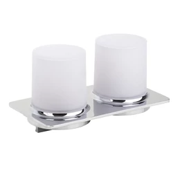 BEMETA Organic fali dupla szappanadagoló, 200×115×100 mm, 200 ml, tejüveg/króm BEMETA Organic fali dupla szappanadagoló, 200×115×100 mm, 200 ml, tejüveg/króm