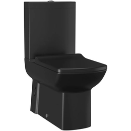 CREAVIT Lara kombi WC, alsó/hátsó kifolyású, ülőke nélkül, matt fekete