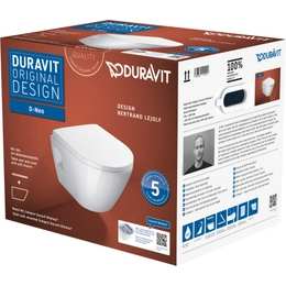 DURAVIT D-Neo öblítőperem nélküli Duravit Rimless fali WC-szett