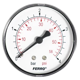 Manométer - hátsó csatlakozású, 63 mm, 4 bar Manométer - hátsó csatlakozású, 63 mm, 4 bar