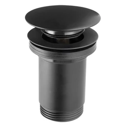 FERRO G5/4 Rotondo lefolyószelep Click-Clack túlfolyós mosdóhoz, fekete FERRO G5/4 Rotondo lefolyószelep Click-Clack túlfolyós mosdóhoz, fekete