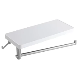 FERRO Emotion polc forgatható törölközőtartóval és akasztóval FERRO Emotion polc forgatható törölközőtartóval és akasztóval