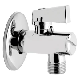 FERRO sarokcsap szűrővel, takarórozettával és fém kezelőkarral 1/2"×3/8"