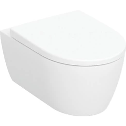 GEBERIT iCon fali WC mélyöblítésű készlet, zárt forma, Rimfree, WC-ülőkével