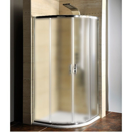 GELCO Sigma íves zuhanykabin, dupla eltolható ajtó, Brick üveg, Tecmi zuhanytálcával